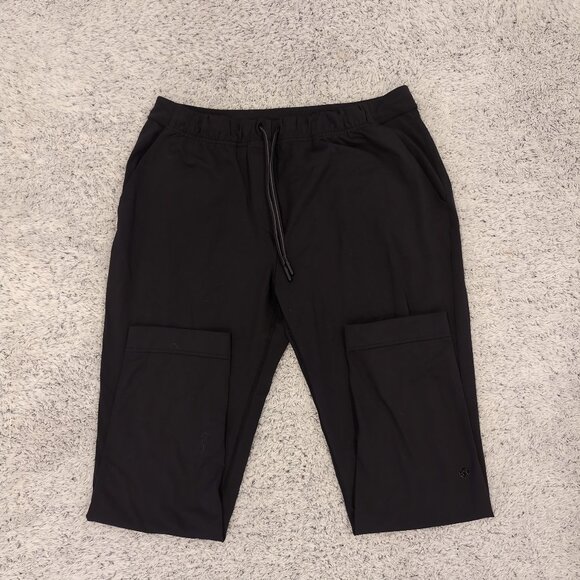 Lululemon Jet Crop Slim Pants Women's Medium Black Pull Drawstring Pockets Slim - Picture 1 of 11